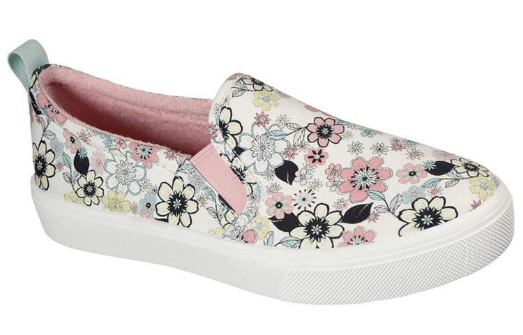 Lookbook (W) Skechers Poppy Flower Fields 'Slip-On Putih yang Nyaman Bernapas' 155479-WMLT