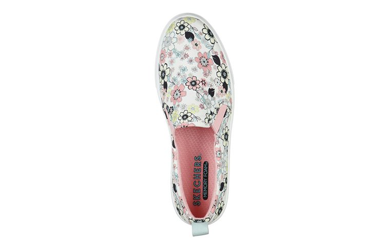 Shop (W) Skechers Poppy Flower Fields 'Slip-On Putih yang Nyaman Bernapas' 155479-WMLT