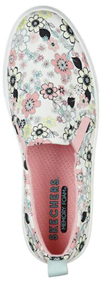 (W) Skechers Poppy Flower Fields 'Slip-On Putih yang Nyaman Bernapas' 155479-WMLT Shop (W) Skechers Poppy Flower Fields 'Slip-On Putih yang Nyaman Bernapas' 155479-WMLT