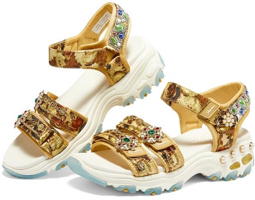 (Women) Skechers Premium Heritage D'Lites - Gemtastic 'White Gold' 149743-WGD Lookbook (Women) Skechers Premium Heritage D'Lites - Gemtastic 'White Gold' 149743-WGD