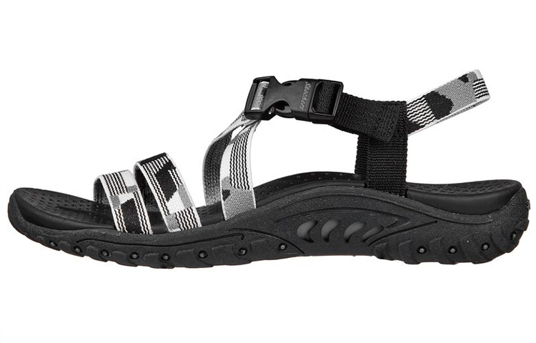 (Women) Skechers Reggae-Color Fuze 'Black White' 163298-BKW