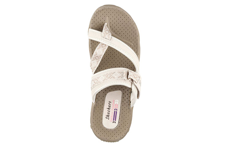 Shop (W) Skechers Reggae-Perfect 'Kenyamanan Putih' 40798-NAT