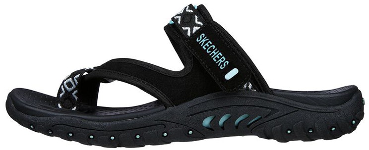 women-skechers-reggae-perfect-black-comfort-durable-sport-slide-40798-blk