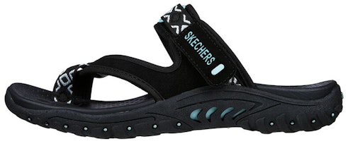 (Women) Skechers Reggae-Perfect Black 'Comfort Durable Sport Slide' 40798-BLK (Women) Skechers Reggae-Perfect Black 'Comfort Durable Sport Slide' 40798-BLK