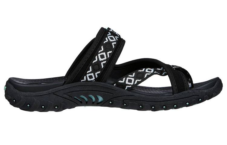 Order (W) スケッチャーズ Reggae 快適スライド (Sukekchaazu Reggae Kaiteki Suraido) 40798-BLK