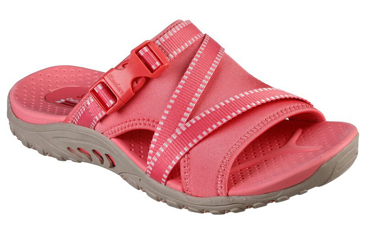 Lookbook Skechers Reggae-Perfect 舒適耐磨運動拖鞋 女款 粉
