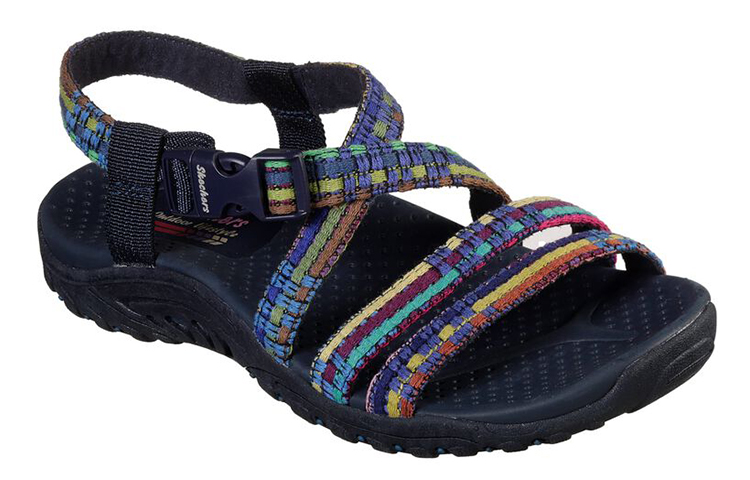 Lookbook (Women) Skechers Reggae-Sew Me 'Blue Multicolor' 41113-NVMT