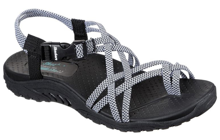 Lookbook (W) Skechers Reggae - Irie Mon ''Schwarz Weiß'' 163013-BKW