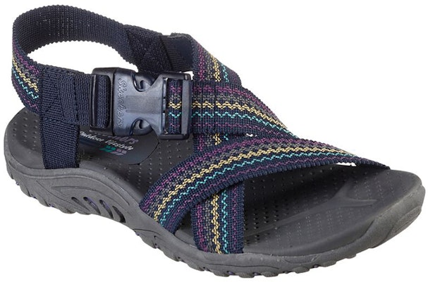 (W) Skechers Reggae 'Sandal Olahraga Biru Comfort' 163302-NVMT Lookbook (W) Skechers Reggae 'Sandal Olahraga Biru Comfort' 163302-NVMT