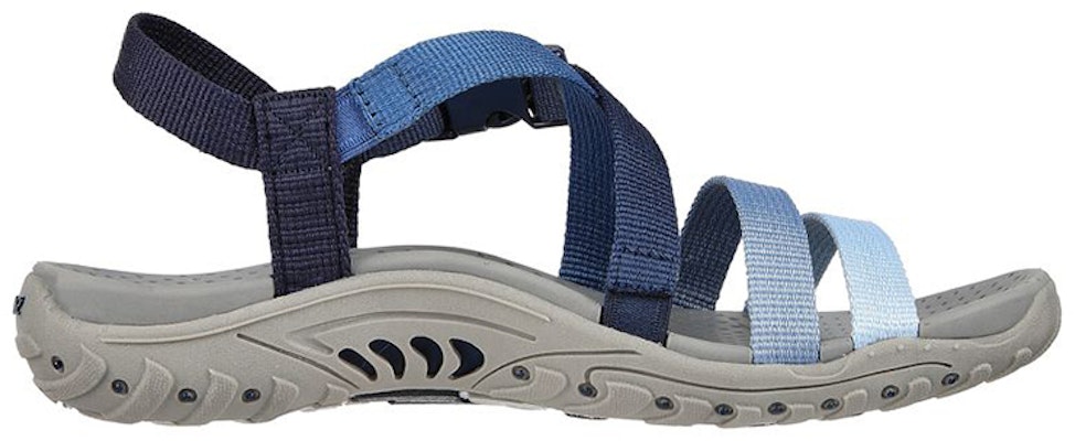 (Women) Skechers Reggae 'Comfort Durable Sport Sandal Blue' 163300-NVY Order (Women) Skechers Reggae 'Comfort Durable Sport Sandal Blue' 163300-NVY