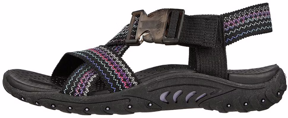 (Women) Skechers Reggae 'Comfortable Black Sport Sandal' 163302-BKMT Buy (Women) Skechers Reggae 'Comfortable Black Sport Sandal' 163302-BKMT