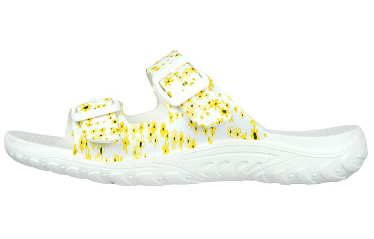 (Women) Skechers Reggae 'White Yellow' 111174-WHT