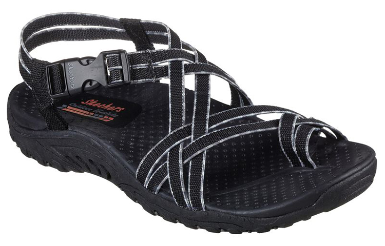 Lookbook (W) (女性用) スケッチャーズ レゲエ ファン 'ブラック' 163294-BKGY 163294-BKGY