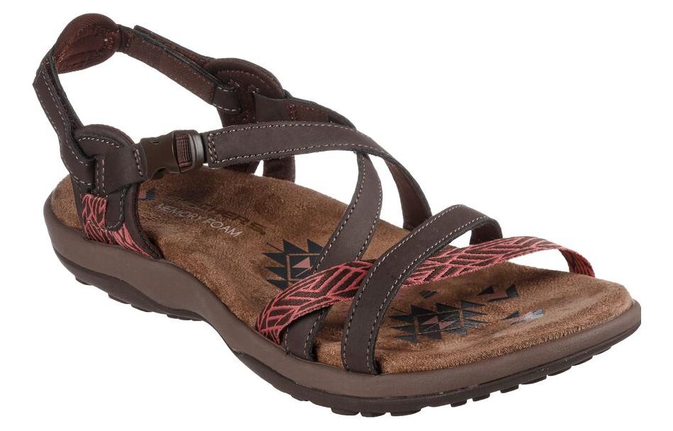 Lookbook (Women) Skechers Reggae Slim-Staycation 'Chocolate' 163081-CHOC