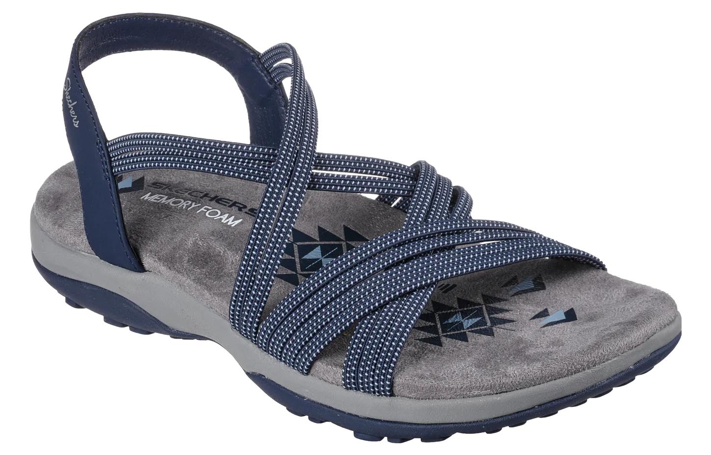 Lookbook Skechers Reggae Slim-Turn It Up 休閒涼鞋 女款 海軍藍色