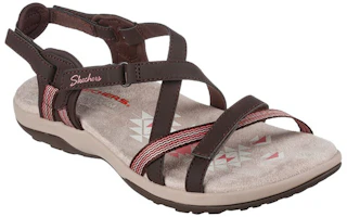 Lookbook Skechers Reggae Slim 舒適耐磨運動涼鞋 女款 棕