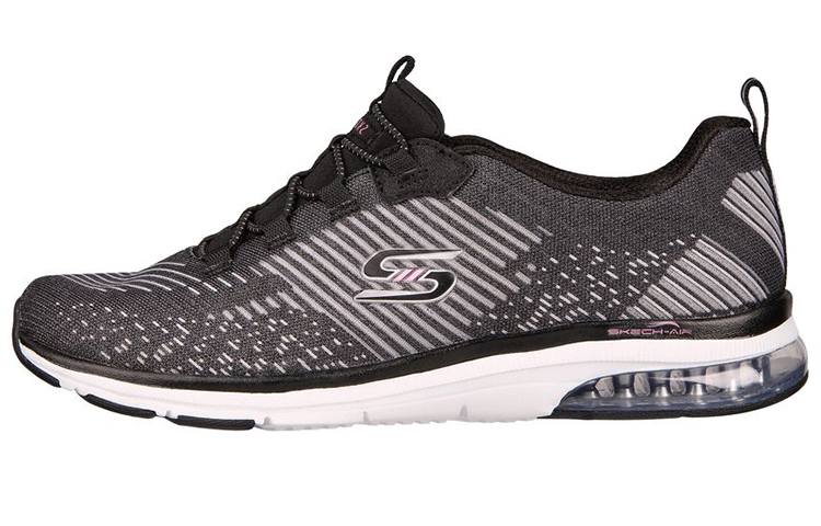 (Women) Skechers Relaxed Fit 'Black Grey' 104295-BKW