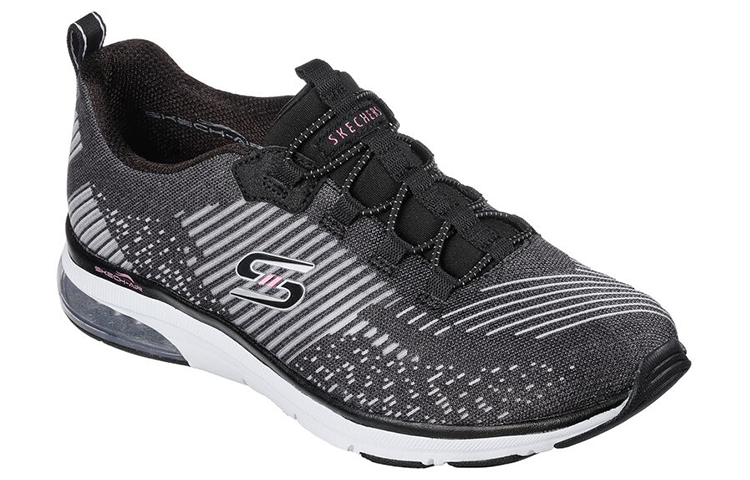 Lookbook (Women) Skechers Relaxed Fit 'Black Grey' 104295-BKW
