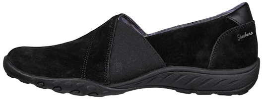 (Women) Skechers Relaxed Fit: Breathe-Easy 'Black Slip-On' 100377-BBK (Women) Skechers Relaxed Fit: Breathe-Easy 'Black Slip-On' 100377-BBK