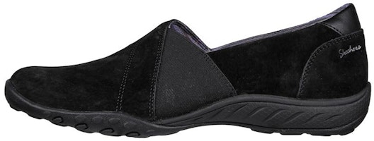 (Women) Skechers Relaxed Fit: Breathe-Easy 'Black Slip-On' 100377-BBK (Women) Skechers Relaxed Fit: Breathe-Easy 'Black Slip-On' 100377-BBK