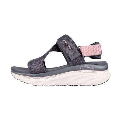 (W) Skechers Relaxed Fit D'Lites Walker Sandal 'Grey Pink'