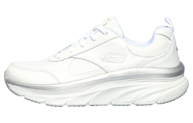 (Women) Skechers Relaxed Fit D'lux Walker 'White Silver' 149312-WSL