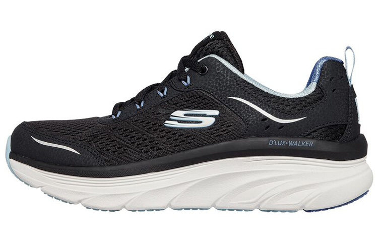 (Women) Skechers Relaxed Fit DLux Walker 'Black Blue' 149023-BKLB