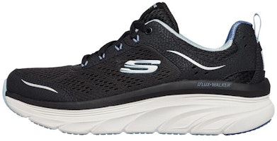 (Women) Skechers Relaxed Fit DLux Walker 'Black Blue' 149023-BKLB (Women) Skechers Relaxed Fit DLux Walker 'Black Blue' 149023-BKLB