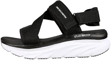 (Women) Skechers Relaxed Fit DLux Walker 'Kind Mind Black White' 119302-BKW (Women) Skechers Relaxed Fit DLux Walker 'Kind Mind Black White' 119302-BKW
