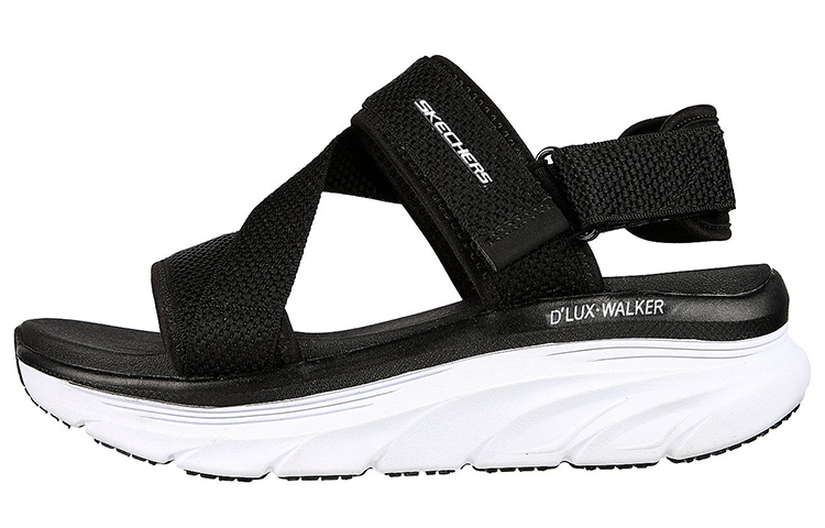 (Women) Skechers Relaxed Fit DLux Walker 'Kind Mind Black White' 119302-BKW