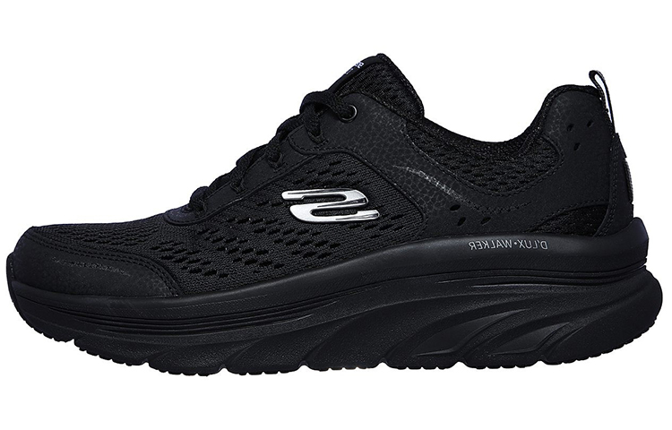 (Women) Skechers Relaxed Fit DLux Walker Low-Top Black 149023-BBK