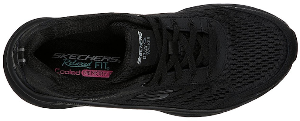(Women) Skechers Relaxed Fit DLux Walker Low-Top Black 149023-BBK Lookbook (Women) Skechers Relaxed Fit DLux Walker Low-Top Black 149023-BBK