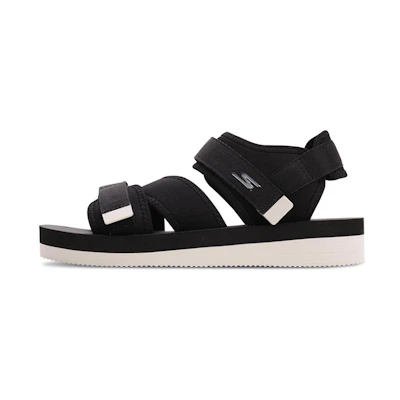 (W) Skechers Rise Sandal 'Black White'