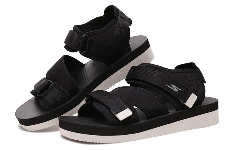 Lookbook (Women) Skechers Rise Sandal 'Black White' 15345-BKW