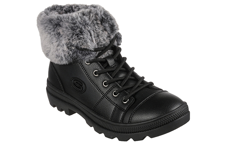 Lookbook (W) スケッチャーズ Roadies ファッションあったかブラック 155557-BBK