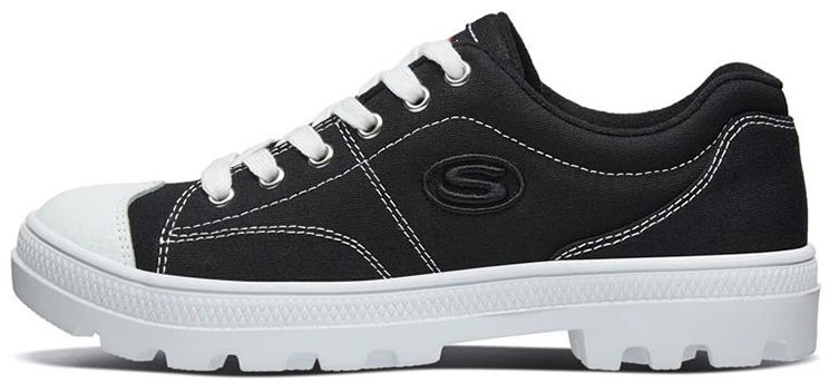 women-skechers-roadies-black-canvas-74370-blk