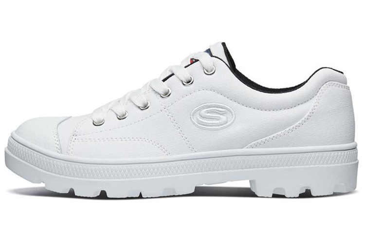 (Women) Skechers Roadies Low Top Canvas Sneakers White 74370-WHT