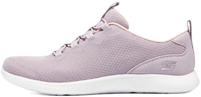 (Women) Skechers Round Toe Lace-Up Flat 'Purple' Casual Shoes 104481-LAV (Women) Skechers Round Toe Lace-Up Flat 'Purple' Casual Shoes 104481-LAV