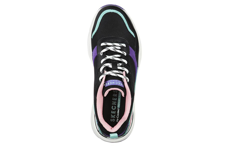 Lookbook (W) Skechers Rovina Low-Top Nero/Viola 155011-BKPR