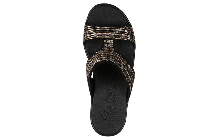Shop (Women) Skechers Rumble On-Bling Gal 'Black Gold' 119001-BKMT