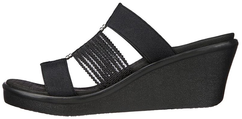 (W) Skechers Rumble On-Casual Moments 'Black Wedge Slide' Kasut Selipar Wedge Hitam 119262-BLK Buy (W) Skechers Rumble On-Casual Moments 'Black Wedge Slide' Kasut Selipar Wedge Hitam 119262-BLK