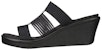 (W) Skechers Rumble On-Casual Moments 'Black Wedge Slide' Kasut Selipar Wedge Hitam 119262-BLK