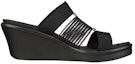 Order (W) Skechers Rumble On-Casual Moments 'Black Wedge Slide' Kasut Selipar Wedge Hitam 119262-BLK