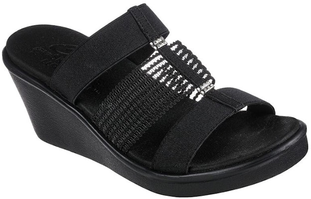 (W) Skechers Rumble On-Casual Moments 'Black Wedge Slide' Kasut Selipar Wedge Hitam 119262-BLK Lookbook (W) Skechers Rumble On-Casual Moments 'Black Wedge Slide' Kasut Selipar Wedge Hitam 119262-BLK