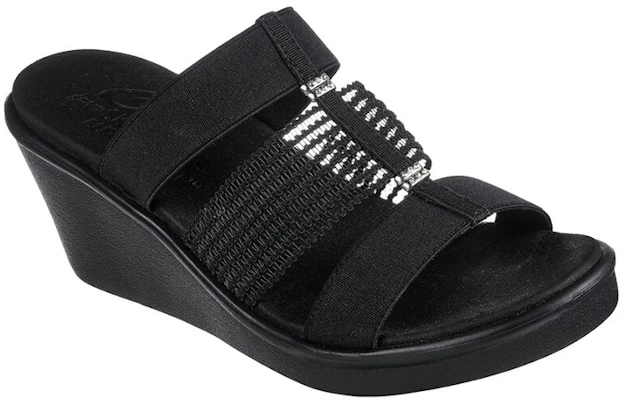 (W) 斯凯奇 Rumble On 休闲时刻 "黑色坡跟拖鞋" 119262-BLK Lookbook (W) 斯凯奇 Rumble On 休闲时刻 "黑色坡跟拖鞋" 119262-BLK