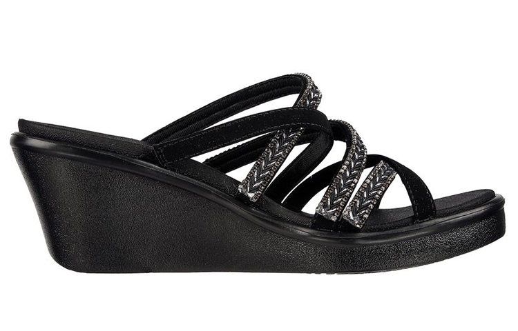 Order (W) Skechers Rumble On-Night Out 'Hitam Slope' 119149-BLK