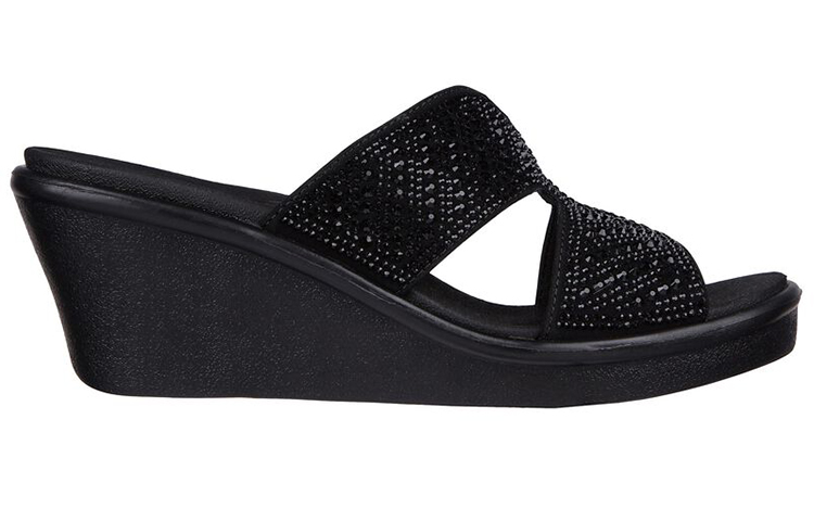 Order (W) Skechers Rumble On-Too Haute 'Sandalia Negra con Cuña' 119261-BBK