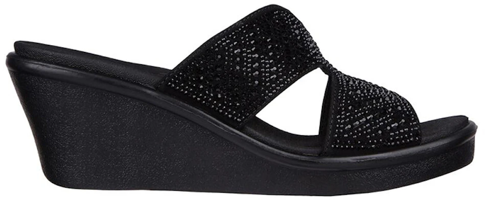 (W) Skechers Rumble On-Too Haute 'Sandalia Negra con Cuña' 119261-BBK Order (W) Skechers Rumble On-Too Haute 'Sandalia Negra con Cuña' 119261-BBK