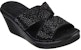 (W) Skechers Rumble On-Too Haute 'Selipar Tumit Hitam' 119261-BBK