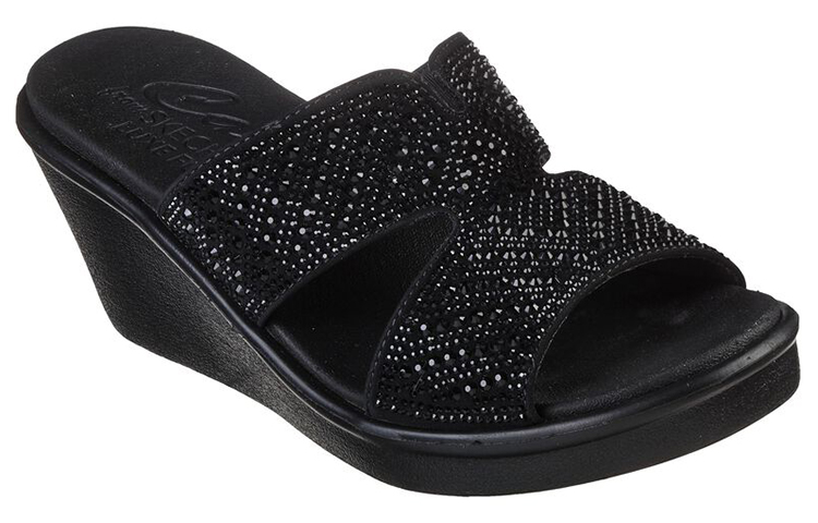 Lookbook (W) Skechers Rumble On-Too Haute 'Sandalia Negra con Cuña' 119261-BBK